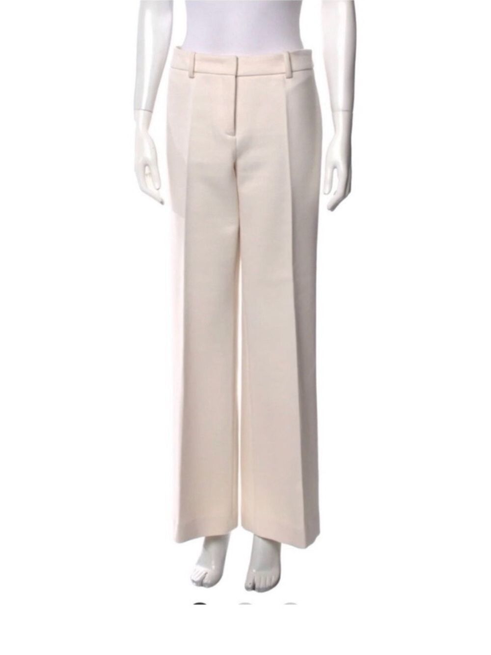 Derek Lam Crosby Wide Leg Linen Pants Cream High Waist Tailored Size 12 Luxury